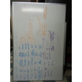 Quartet White Board 48 x 72 Non-Magnetic w Tray, Imperfections